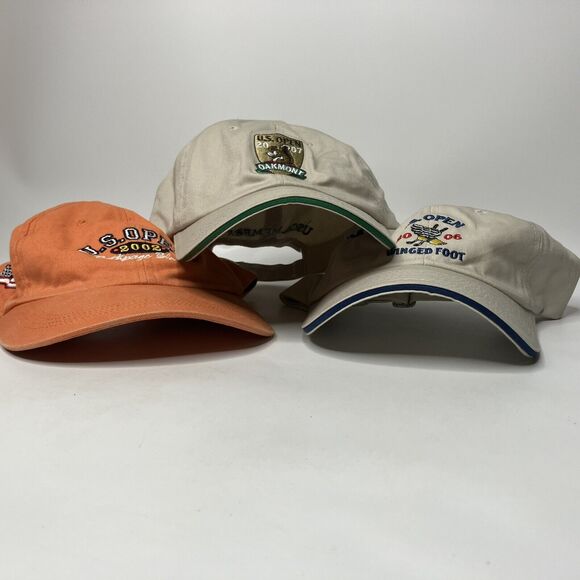 US Open Golf Hat Lot of 3 Bethpage Black 2002 Winged Foot 2006 Oakmont 2007 - Picture 2 of 9